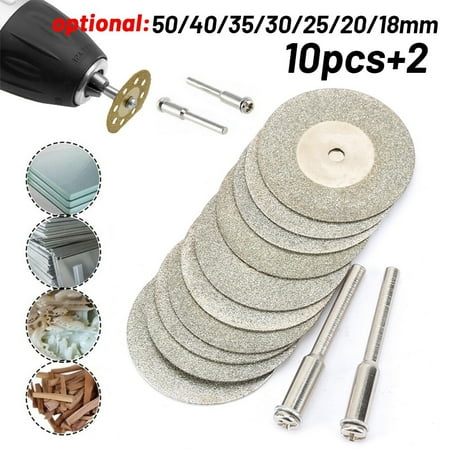 2 Mandrel Tool 10X Mini Diamond Saw Blade Cutting Disc Rotary Wheel Grinding 2 Mandrel Tool 10X Mini Diamond Saw Blade Cutting Disc Rotary Wheel Grinding